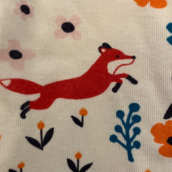 ❤️ 2/$20 Hanna Andersson 100% Organic Cotton PJ set, Size 10 floral woodland - Picture 8 of 15